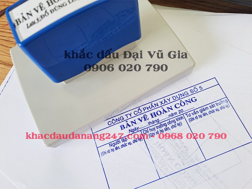 Khắc dấu bản vẽ hoàn công tại Đà Nẵng