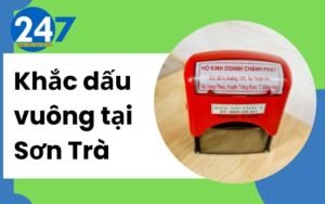 Khắc dấu vuông tại Sơn Trà