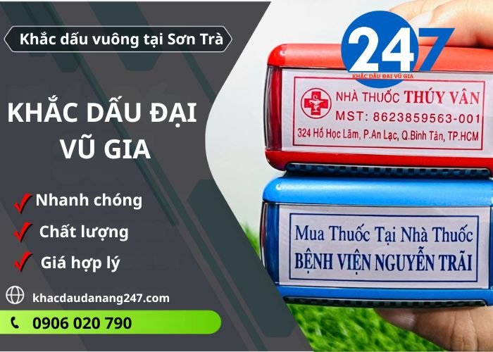 Khắc dấu vuông tại Sơn Trà