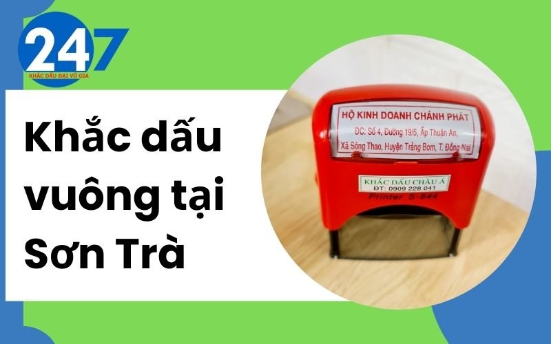 Khắc dấu vuông tại Sơn Trà